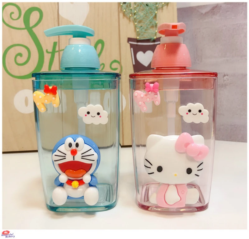 

420ML kitty дозатор для мыла Refillable Cream Lotion Dispenser Bottles Container for Cosmetic Shampoo Liquid Soap Shower Gel